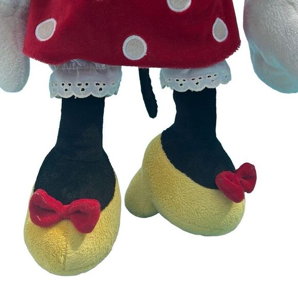 Disney Store Red White Polka Dot Minnie Mouse Plush Stuffed Doll Size 18" - Picture 5 of 6